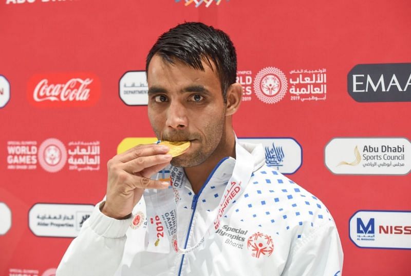 Sonu Kumar with his gold medal