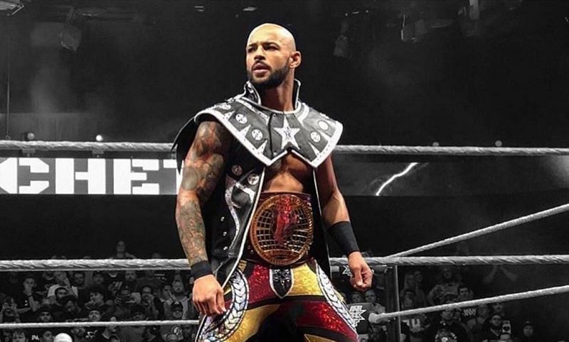 Ricochet during his reign as NXT North American Champion.