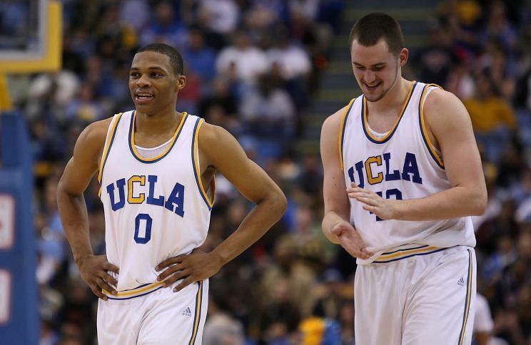 Russell Westbrook and Kevin Love during their time together at UCLA (Picture Credit - Yahoo)