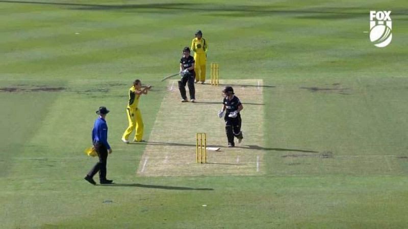 Katie Perkins from New Zealand&#039;s Women&#039;s Cricket team lost her wicket in a unique way