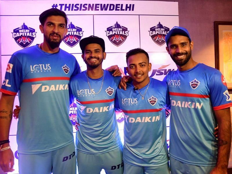 Prithvi Shaw (3rd from left)