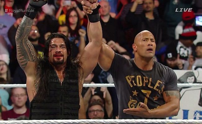 The entire arena booed Reigns and Rock after the former won the Royal Rumble 2014