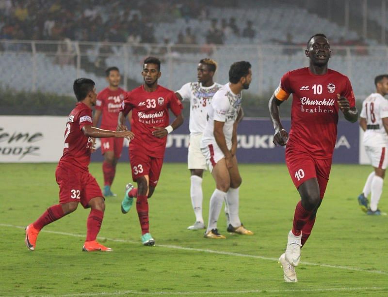 Dawda Cessay in action during the I-League