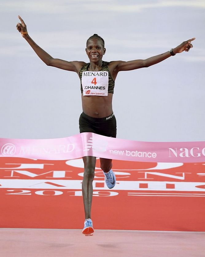 Namibian Johannes wins Nagoya Women's Marathon