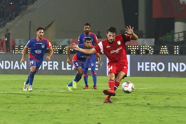 Mascia scored the penalty in the dying embers of the game (Image Courtesy: ISL)