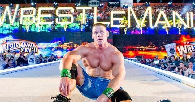 john cena wrestlemania record