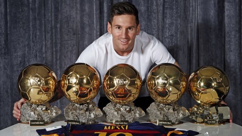 Argentina&#039;s Lionel Messi became the first player to win 5 Ballon d&#039;Ors