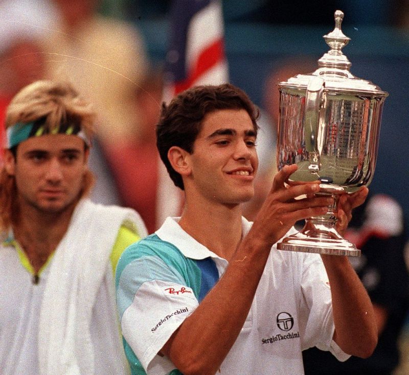 Agassi and Sampras at US Open 1990