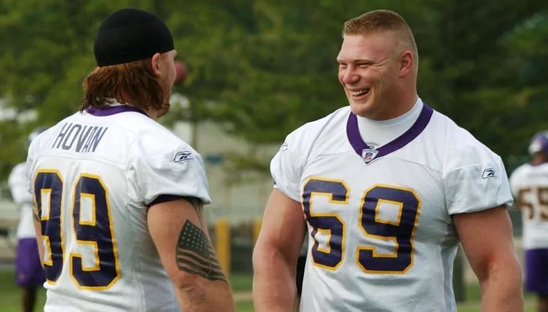 Lesnar during his NFL days
