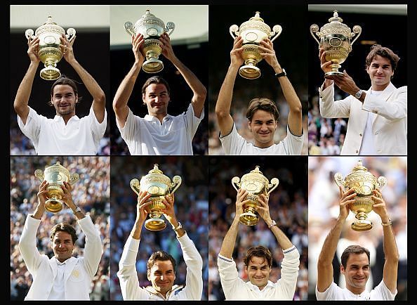 Roger Federer&#039;s Wimbledon Tennis Championships Wins