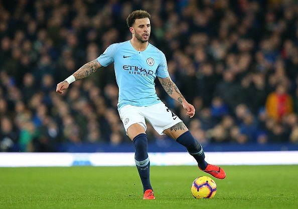 Kyle Walker is often seen filling in the role of an inverted fullback