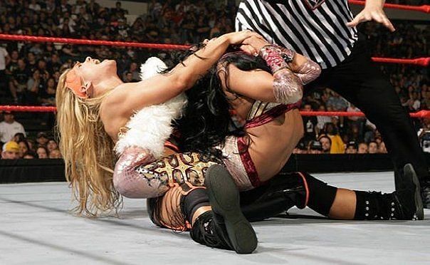 Beth Phoenix and Melina prove to the WWE that women can wrestle in matches with respectable stipulations.