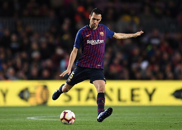 Sergio Busquets in action for FC Barcelona in La Liga