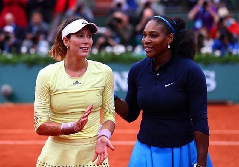 Serena Williams and Garbine Muguruza at th2016 French Open Final