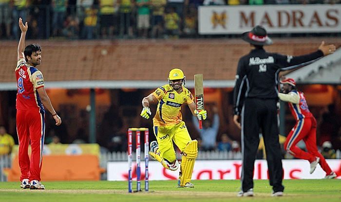 Jadeja and Gayle were s celebrating as both thought they have won