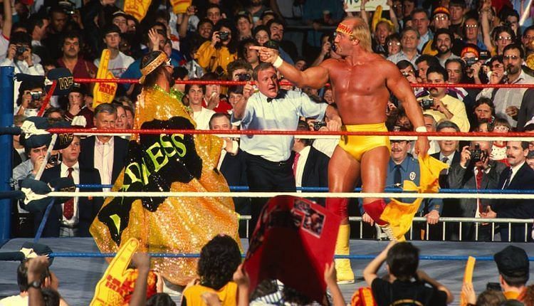 The Mega-Powers exploded when the Macho Man faced the Hulkster at WrestleMania 5