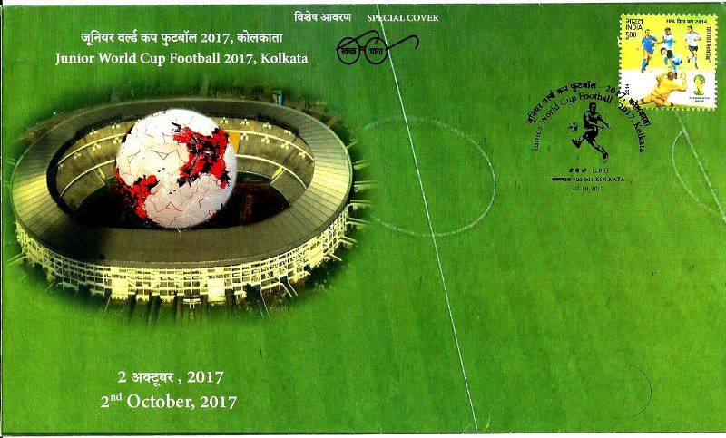 SPECIAL COVER RELEASED IN KOLKATA ON 2017 FIFA U-17 WORLD CUP