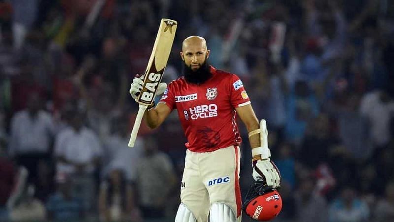 Amla scored his 2nd IPL century against the Gujarat Lions