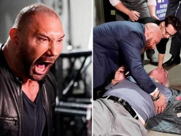 ric flair was attacked by batista on RAW