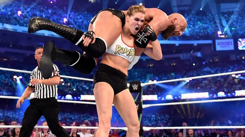 Ronda Rousey beating up on Triple H created an electric moment.