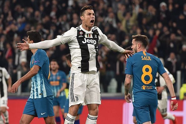 Cristiano Ronaldo scored a hat-trick to guide Juventus to the quarter-finals of the Chamipions League