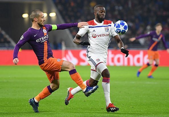 Ndombele in action against Manchester City