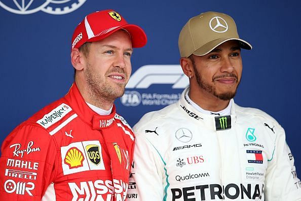 F1 Hamilton and Vettel