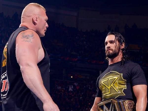 Brock Lesnar might lose his Universal title to Seth Rollins on April 7.
