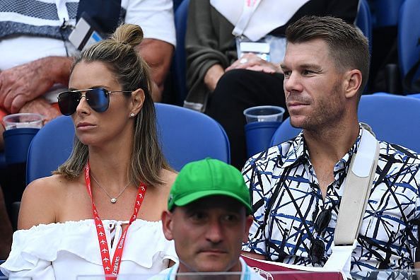 David Warner spotted at the Australian Open 2019