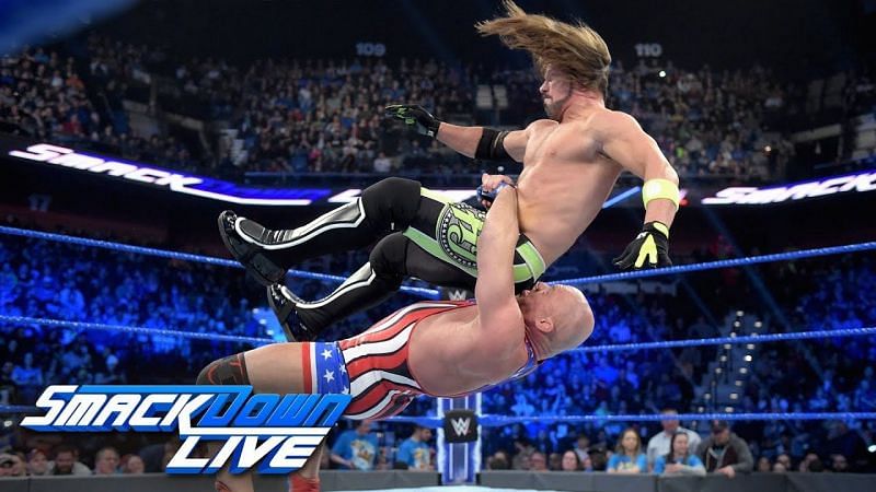 aj styles vs kurt angle smackdown