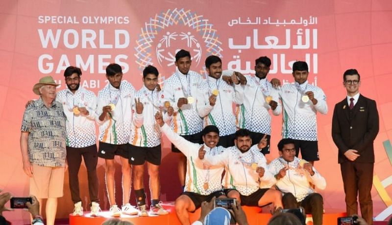 Indian team at the medal ceremony