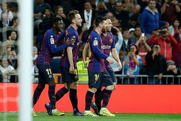 Barcelona edged past Real Madrid for the second time in a week