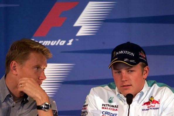 Mika Hakkinen (left) and Kimi Raikkonen are both F1 World Champions from Finland.