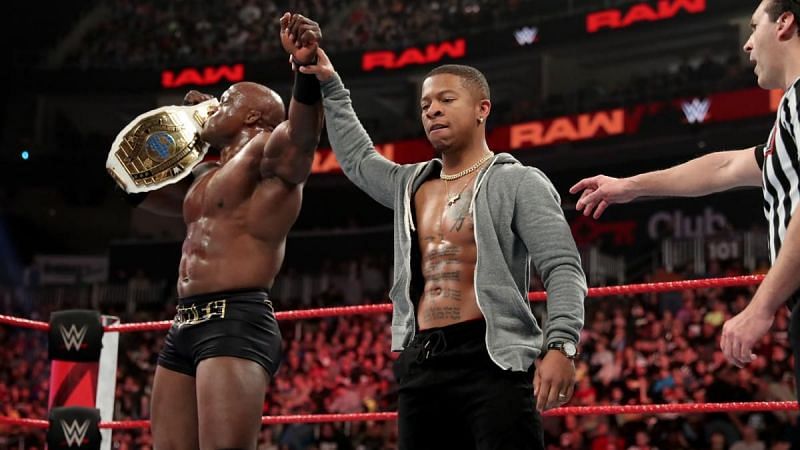 Lashley after winning the Intercontinental Title