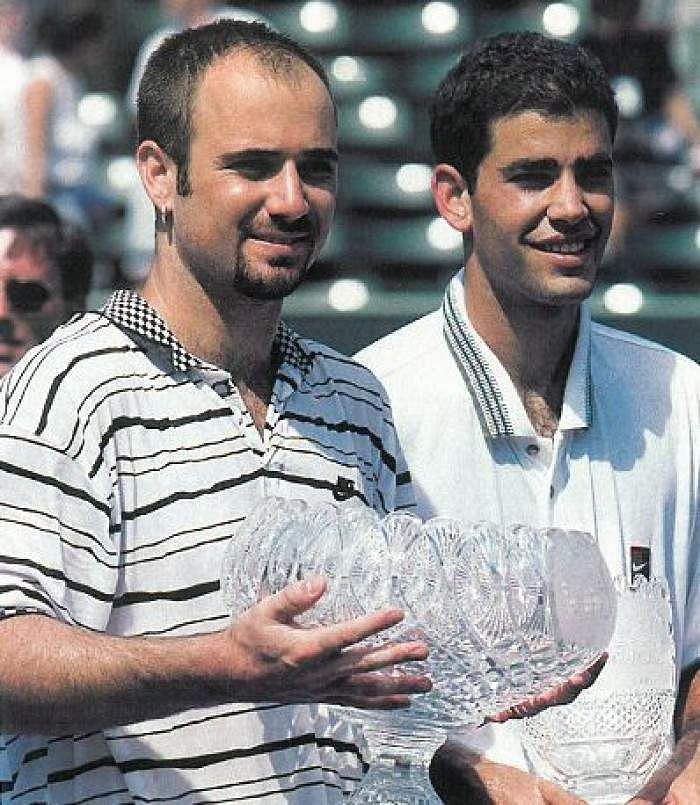 Andre Agassi after his victory in Miami open 1995