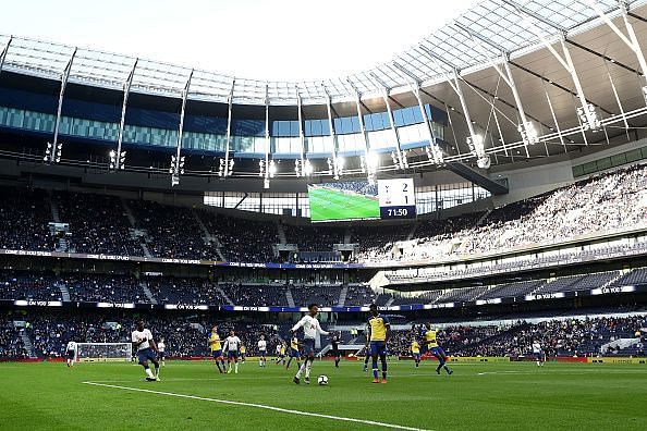 When do Tottenham play at new White Hart Lane stadium and which