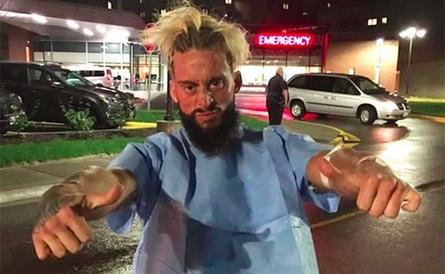 Enzo Amore was hospitalized for his injury