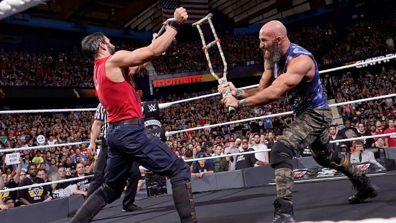 Johnny Gargano and Tomasso Ciampa in a brutal street fight.