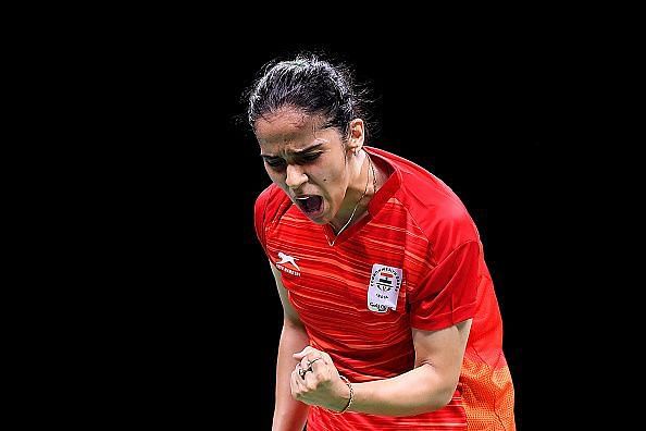 Saina Nehwal secured an easy victory over Kirsty Gilmour