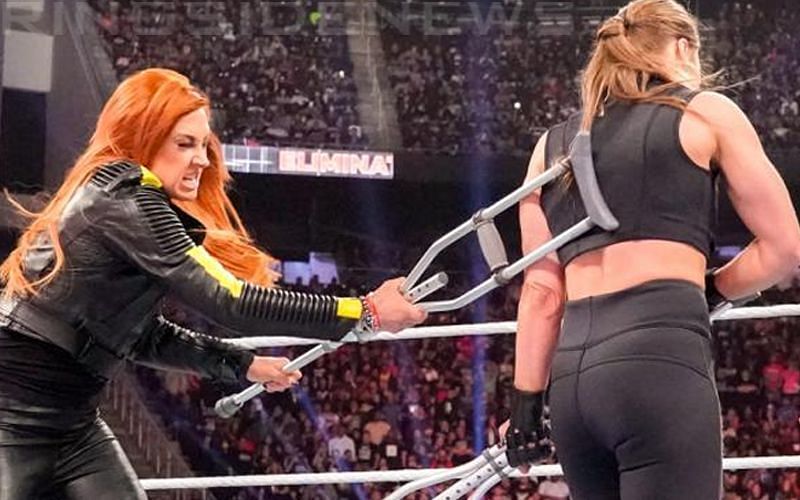 Becky has finally dropped the crutches