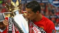 Ronaldo with the Premier League Trophy