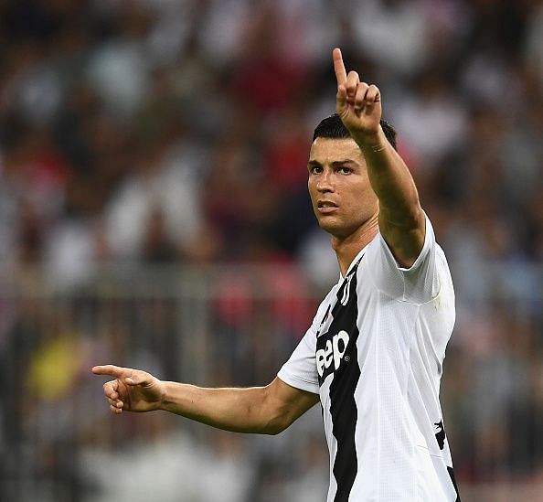 Cristiano Ronaldo in Juventus v AC Milan - Italian Supercup
