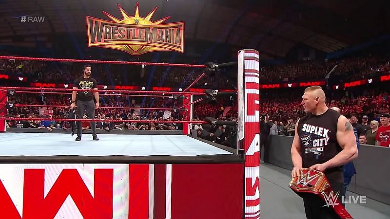 Brock Lesnar will defend his universal title against Seth Rollins at WrestleMania 35