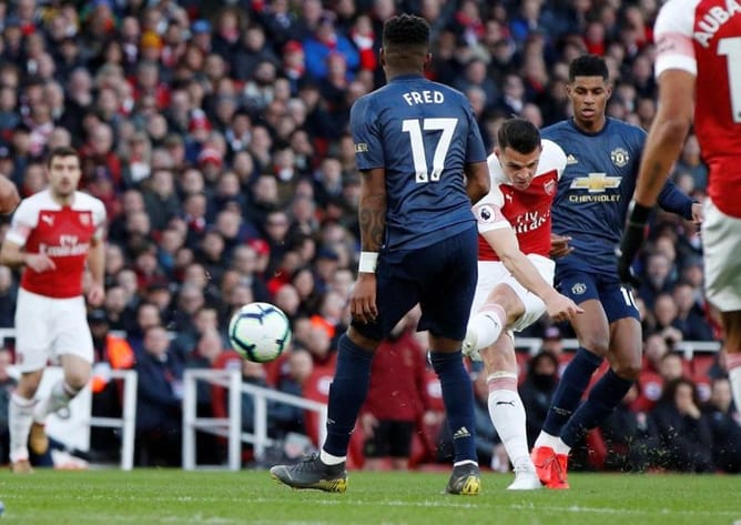 Twitter reacts over Granit Xhaka's stupendous goal against Manchester United