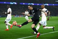 Angel Di Maria in action against Manchester United