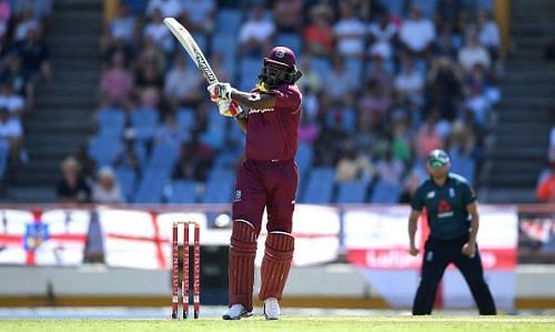 Chris Gayle in action against England