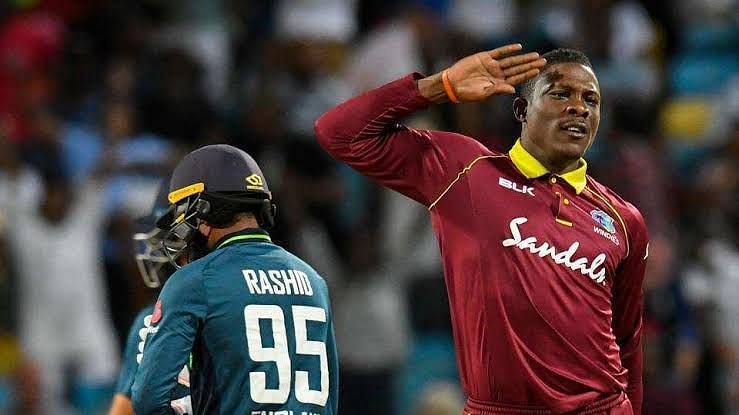 Sheldon Cottrell has a unique way of celebrating his wickets