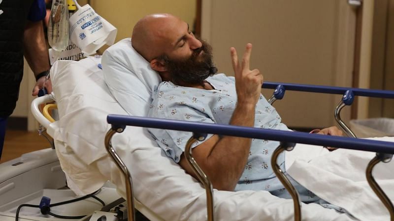 A relaxed Champion prepares for surgery