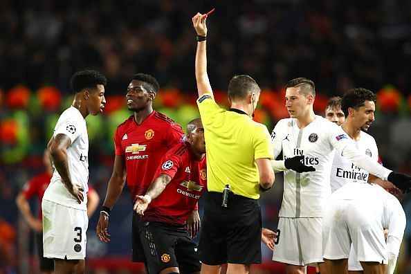 Pogba was sent off against PSG. He could strengthen their European ambitions.