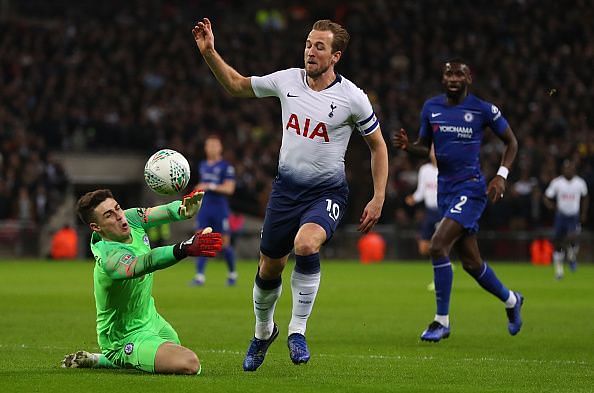 Harry Kane in action for Tottenham Hotspur